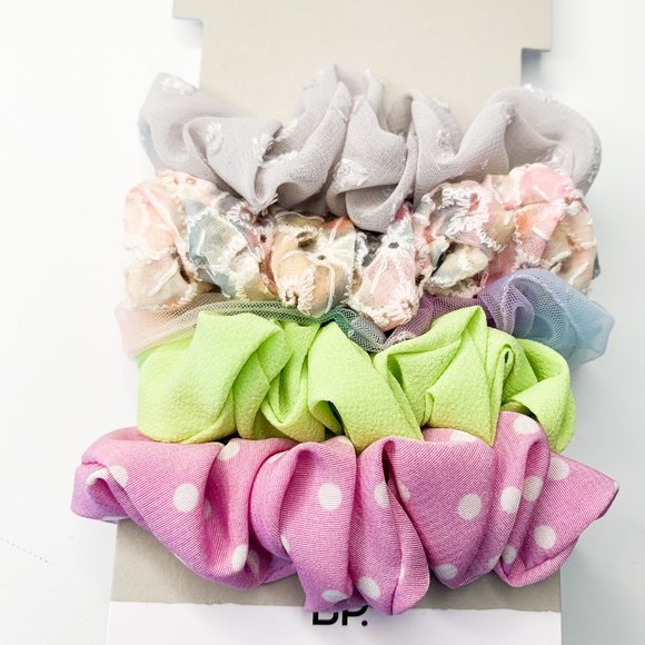 NEW BP hair scrunchie set of 5 multicolor bright - Picture 2 of 3